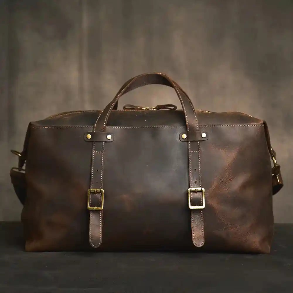 Reisetasche aus Crazy Horse-Leder — Modell L