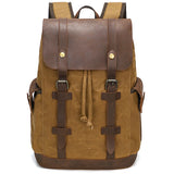 クレイジーホースレザー 防水キャンバスリュック_K