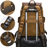 クレイジーホースレザー 防水キャンバスリュック_K