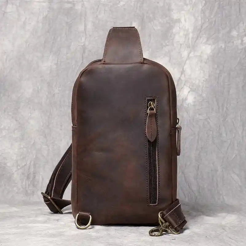 Crossbodyväska i crazy horse-läder — Modell F