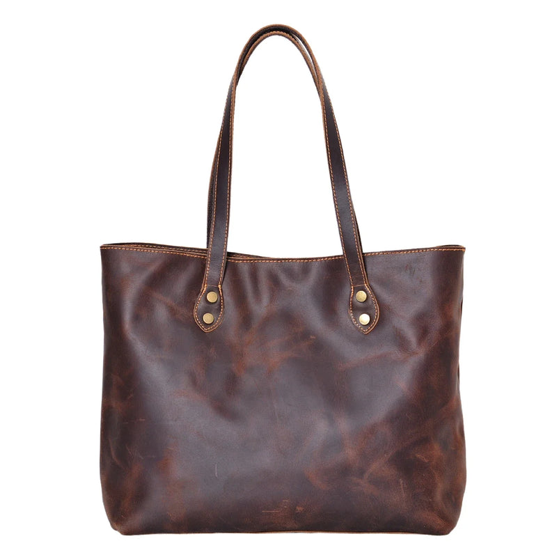 Crazy Horse Leather Tote Bag_N