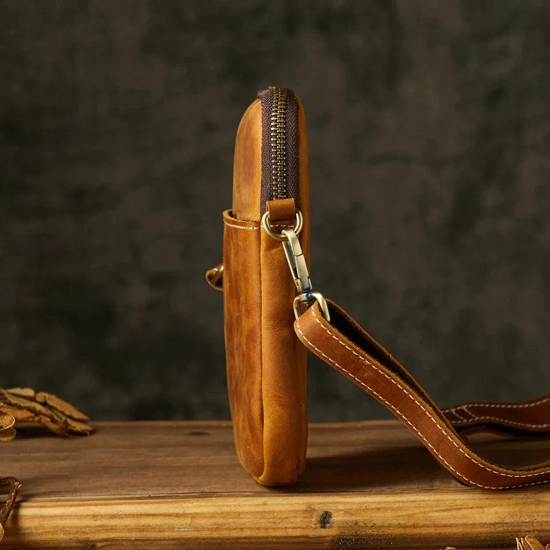 Crazy Horse Leather Mini Shoulder Bag_O