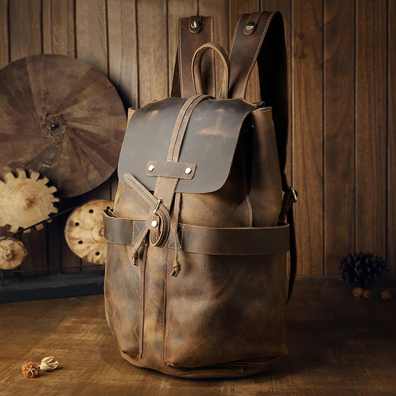 Crazy Horse Leather Backpack_AQ