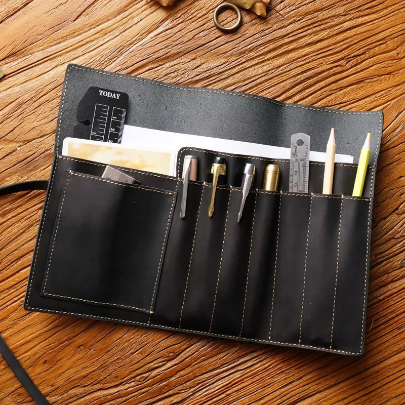Crazy Horse Leather Pen Case_I