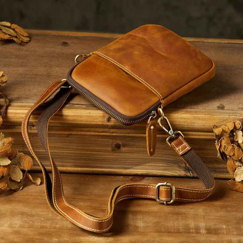 Crazy Horse Leather Mini Shoulder Bag_O