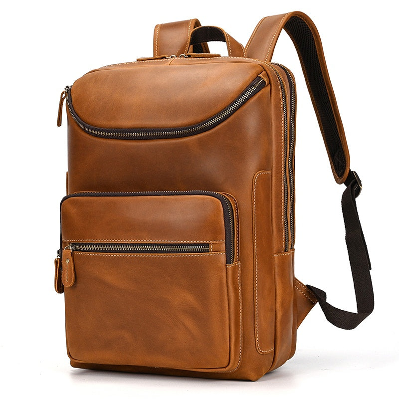 Mochila em pele crazy horse — Modelo Z — Imagem de detalhe 4