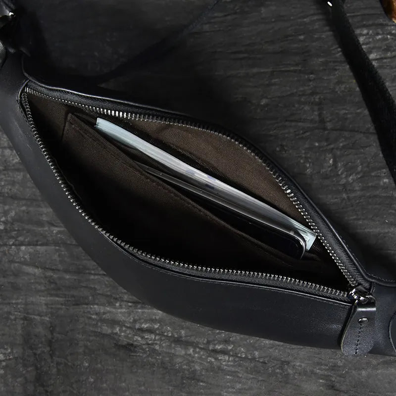 Bolsa para cinto em pele crazy horse — Modelo A