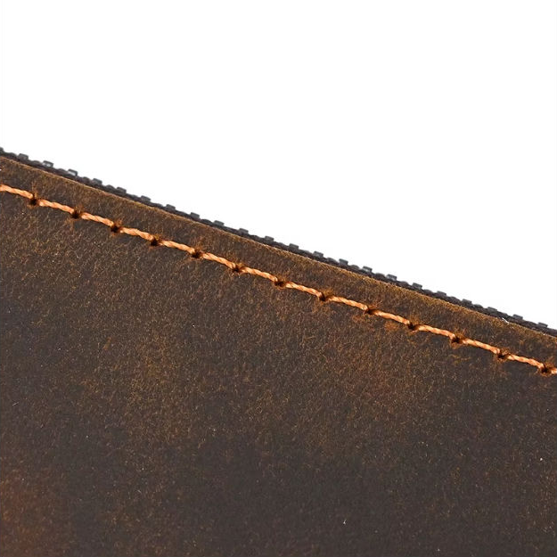 Crazy Horse Leather Long Wallet — Style A — Detail image 12