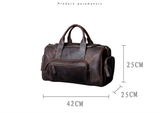 Mala de viagem em pele crazy horse — Modelo J — Imagem de detalhe 1