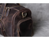 Mala de viagem em pele crazy horse — Modelo J — Imagem de detalhe 7