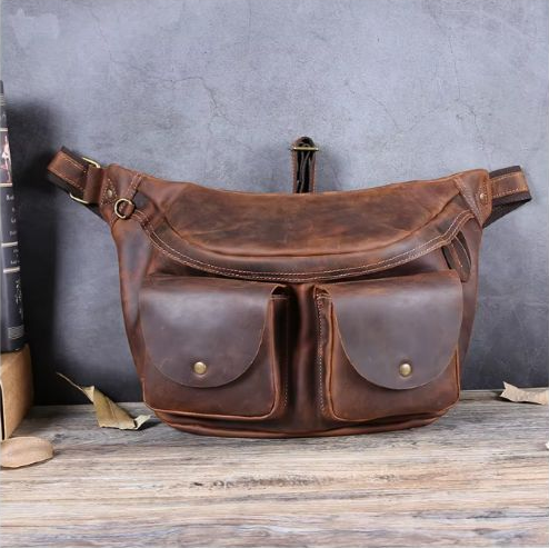 Crazy Horse Leather Shoulder Bag — Style X