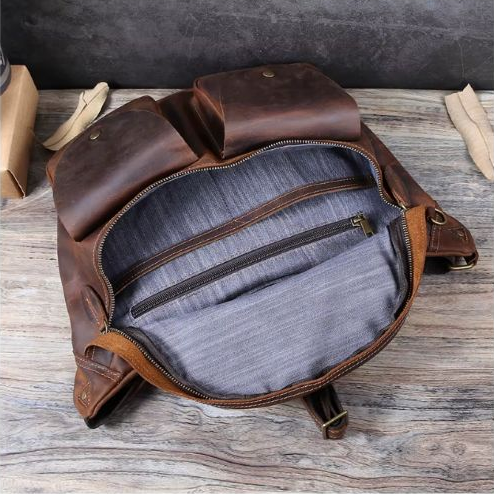 Crazy Horse Leather Shoulder Bag — Style X