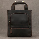 Saco tote em pele crazy horse — Modelo L — Imagem de detalhe 8