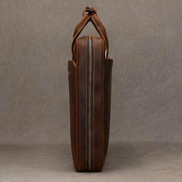 Aktentasche aus Crazy Horse-Leder — Modell U — Detailansicht 6