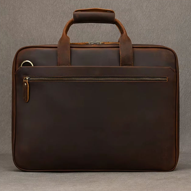 Aktentasche aus Crazy Horse-Leder — Modell U — Detailansicht 7