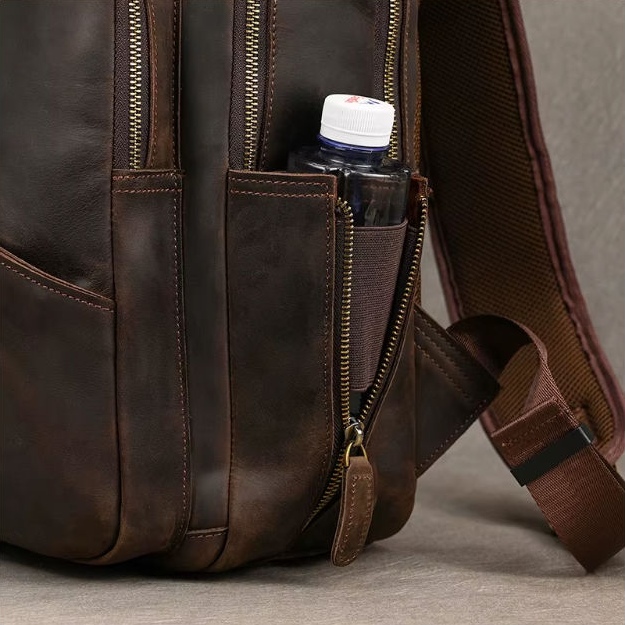Crazy Horse Leather Backpack — Style AG — Detail image 14