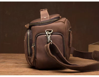 حقيبة كاميرا من جلد كريزي هورس — الطراز A