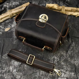 Bolsa para câmara em pele crazy horse — Modelo B