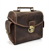 Bolsa para câmara em pele crazy horse — Modelo B
