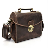 Bolsa para câmara em pele crazy horse — Modelo B