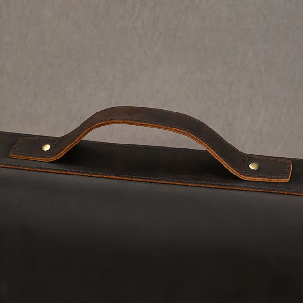 Aktentasche aus Crazy Horse-Leder — Modell Z — Detailansicht 12