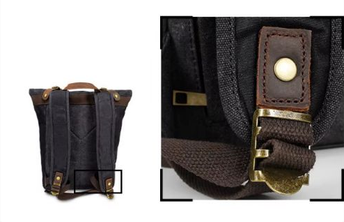 Rucksack aus gewachstem Canvas und Leder — Modell C — Detailansicht 11