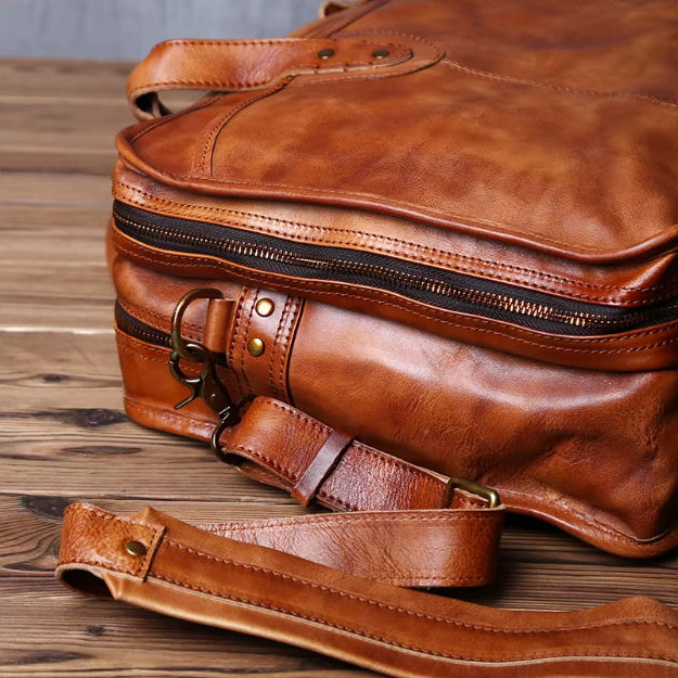 Cowhide Shoulder Bag — Style H — Detail image 12