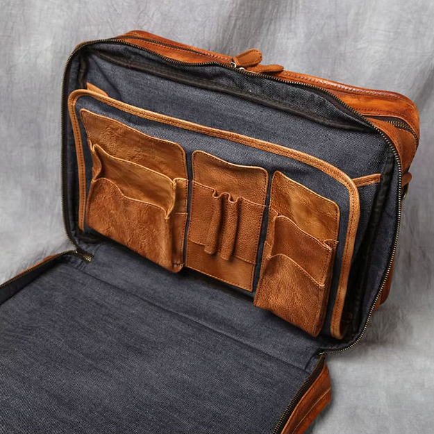 Cowhide Shoulder Bag — Style H — Detail image 15