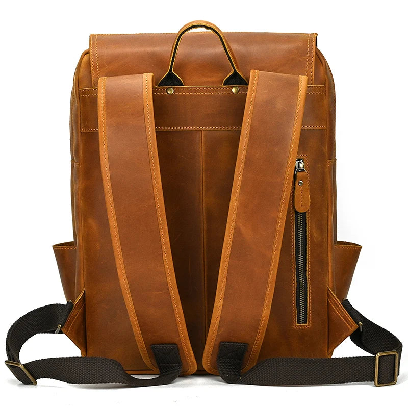 Mochila em pele crazy horse — Modelo K — Imagem de detalhe 15
