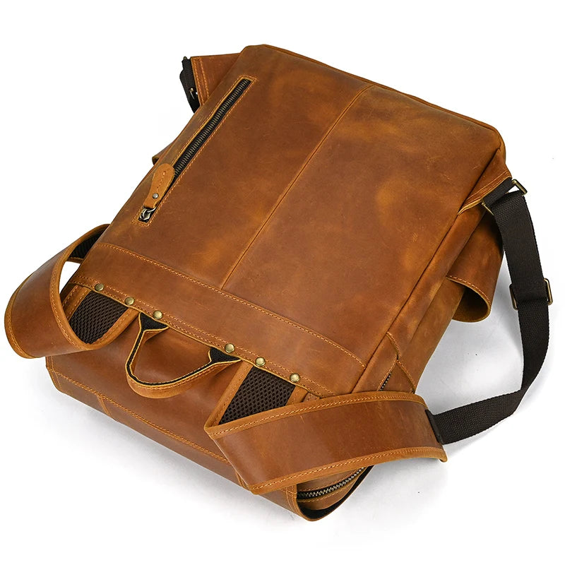 Mochila em pele crazy horse — Modelo K — Imagem de detalhe 17