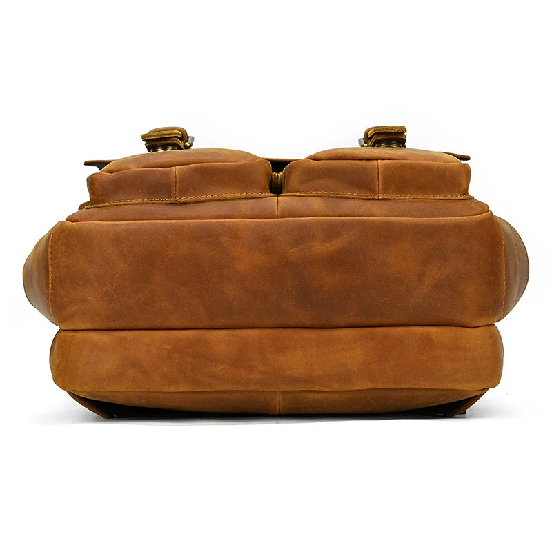 Mochila em pele crazy horse — Modelo K — Imagem de detalhe 18