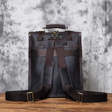 Mochila com duas formas de transporte em pele crazy horse — Modelo AL