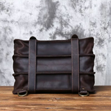 Mochila com duas formas de transporte em pele crazy horse — Modelo AL