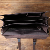Mochila com duas formas de transporte em pele crazy horse — Modelo AL