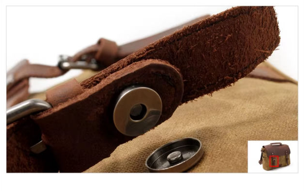 Waxed Canvas & Leather Shoulder Bag — Style C