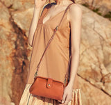 Genuine leather shoulder bag for women