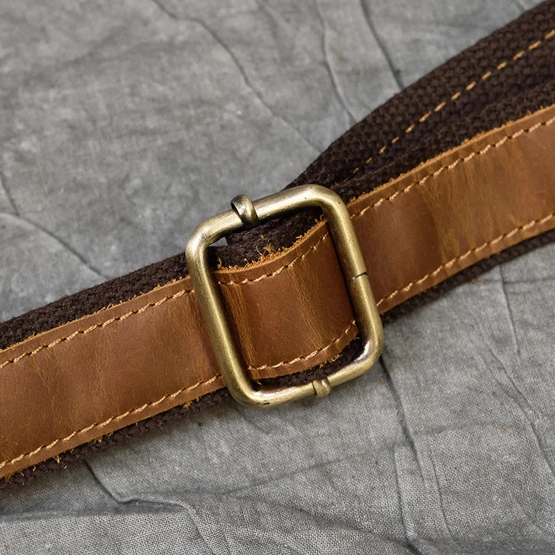 Bolsa para cinto em pele crazy horse — Modelo A — Imagem de detalhe 9