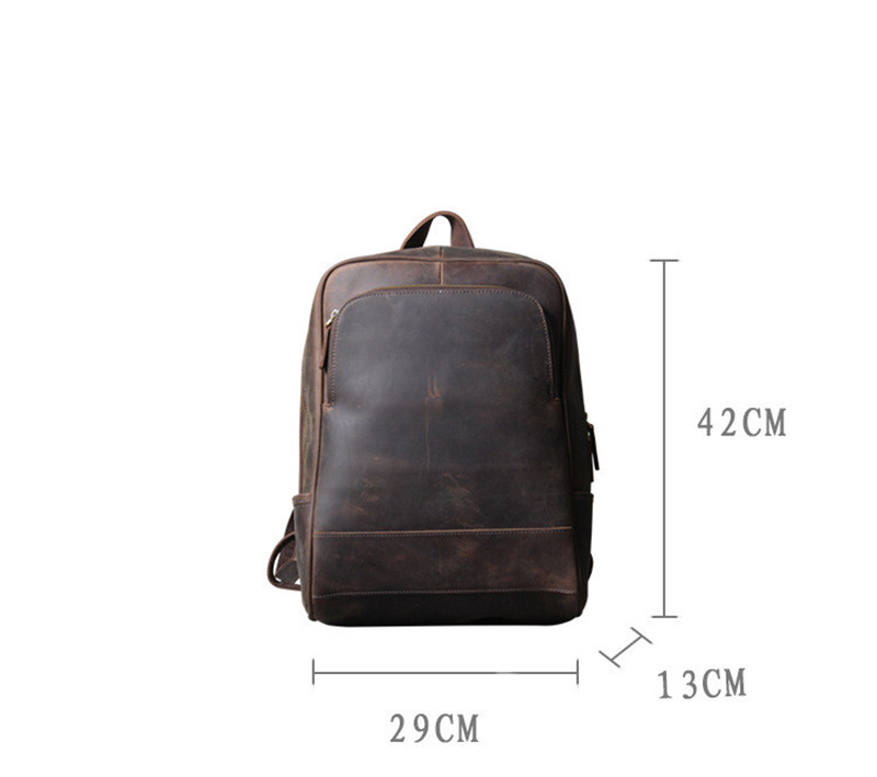 Mochila em pele crazy horse — Modelo AC