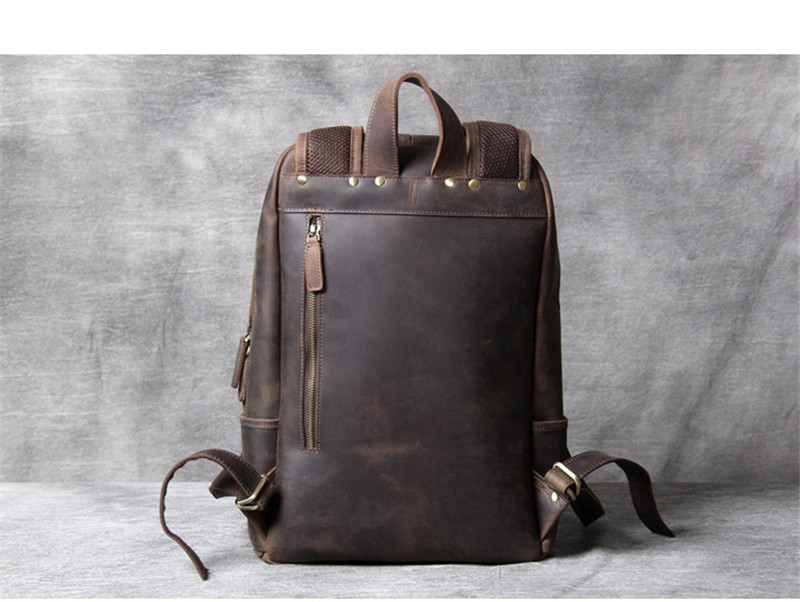 Mochila em pele crazy horse — Modelo AC