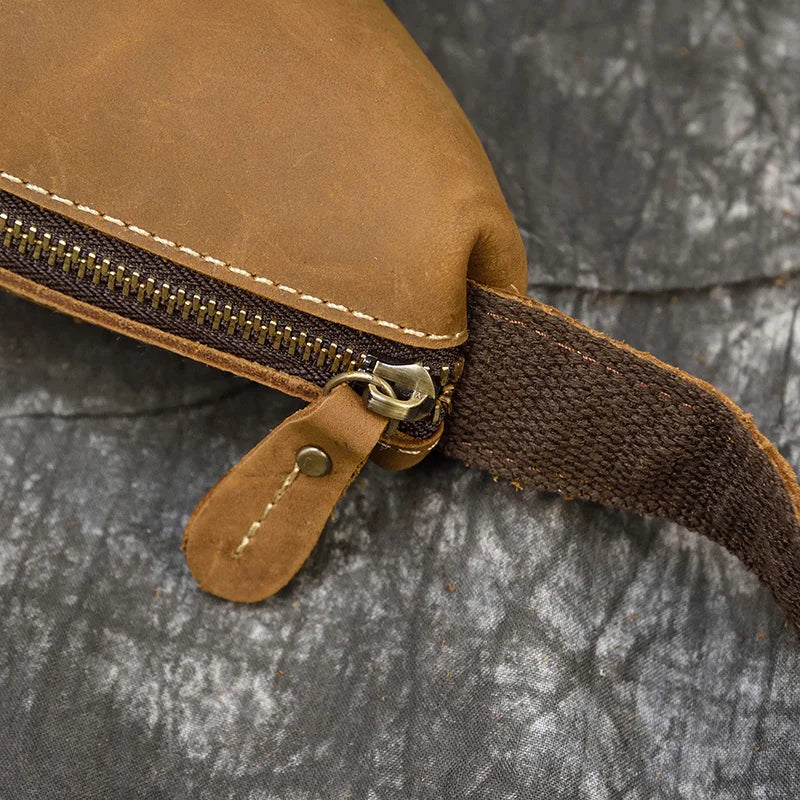 Crazy Horse Leather Crossbody Bag — Style C — Detail image 11