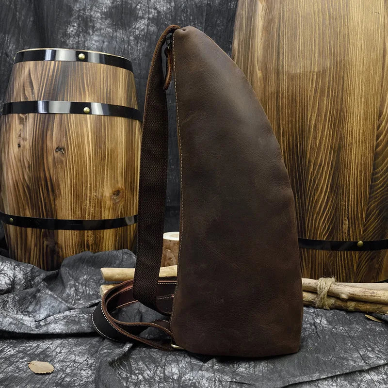 Crazy Horse Leather Crossbody Bag — Style C — Detail image 19