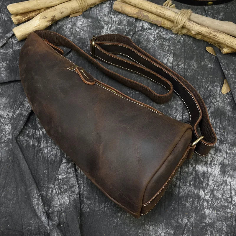 Crazy Horse Leather Crossbody Bag — Style C — Detail image 22