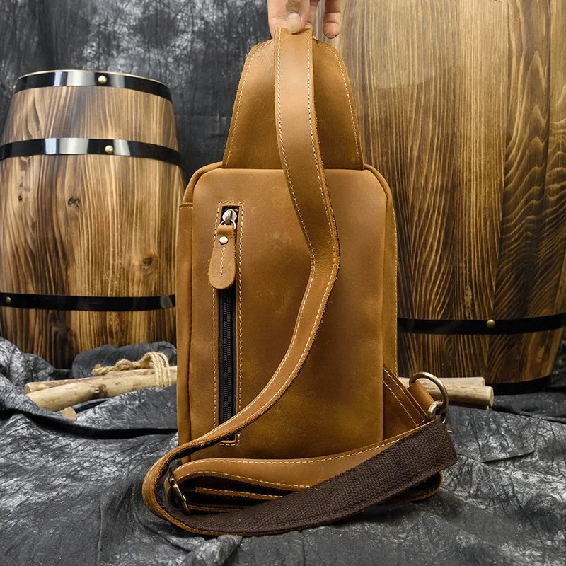 Crazy Horse Leather Crossbody Bag — Style C — Detail image 27