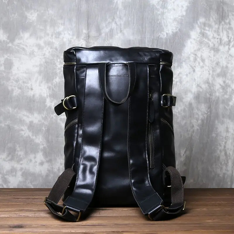 Mochila em pele crazy horse — Modelo P — Imagem de detalhe 16