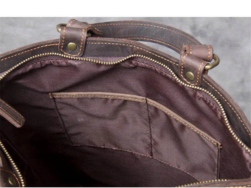 Crazy Horse Leather 3-Way Tote — Style K — Detail image 22