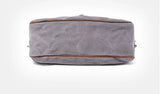 Crazy Horse Leather Waterproof Canvas Shoulder Bag_D
