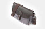 Crazy Horse Leather Waterproof Canvas Shoulder Bag_D
