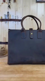 Crazy Horse Leather Briefcase/Business Bag_Y