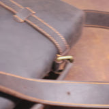 Vintage Men's Genuine Leather Backpack Large Capacity Laptop Briefcase Handbag Crazy Horse Cowhide Shoulder Bag Messenger Bag