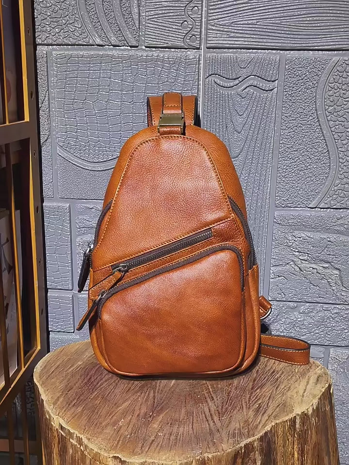 本革製 クロスボディーバック C｜33×21×8cm｜cowmono